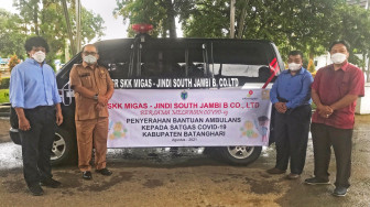 SKK Migas-Jindi South Jambi Peduli Lawan Corona Beri Mobil Ambulans