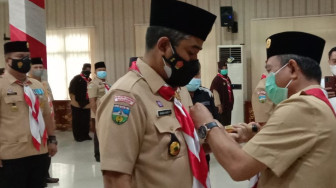 Hari Pramuka, Plt Bupati Beri Penghargaan untuk Kapolres dan Dandim