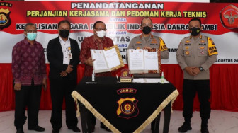 Kapolda Tandatangani Perjanjian Kerjasama dengan Unja