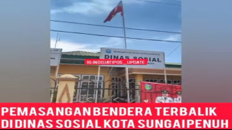 Apa-apaan Ini? Bendera Putih Merah Terpasang di Kota Sungaipenuh