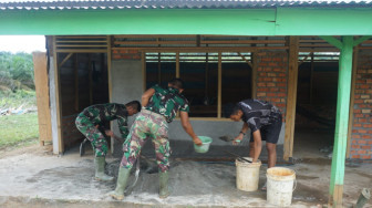 Rehab Gedung SD Pembantu Terus Digenjot Satgas TMMD