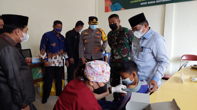 Serbuan Vaksin TNI Kodim 0419/ Tanjab bersama SKK Migas, PetroChina dan Pemkab Tanjabbar