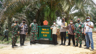 Tugu Prasasti Bukti TMMD 112 Kodim 0416 Bute Berdiri Kokoh