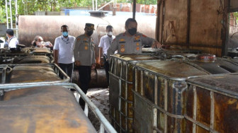 Tim Gabungan Gerebek Gudang Minyak di Mendalo Darat