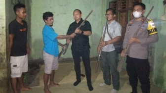 SAD Sarolangun Serahkan 3 Senpi ke Polisi
