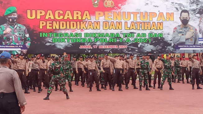 Diklat Integrasi Kolaborasi Dikmaba TNI AD dan Diktuba Polri 2021 Ditutup