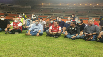 Saling Puji Nidji dan Anies di Stadion Internasional Jakarta 