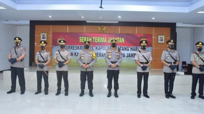 Direskrimsus Polda Jambi dan Dua Kapolres Diserahterimakan