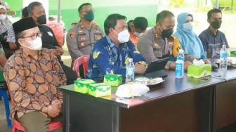 Wabup Tanjab Barat Rakor Bersama Kapolri Bahas Vaksinasi Serentak