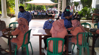 Sekda dan Wakapolres Tanjabtim Sidak Vaksin ASN, TNI dan Polri