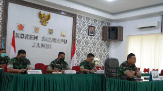 Danrem Gapu Vicon Bersama Pangdam Sriwijaya Bahas Percepatan Vaksinasi