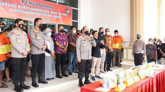 Polda Jambi Musnahkan 7,7 Kg Shabu Bernilai 10 Miliar Rupiah