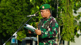Pimpin Upacara Bendera, Danrem 042/Gapu Bacakan Amanat Kasad