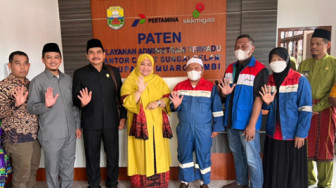 Regional 1 Zona 1 Field Jambi Serahkan Bantuan Gedung Pelayanan Terpadu