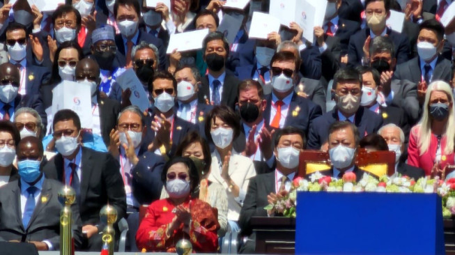 Hadiri Pelantikan Presiden Yoon, Megawati Hadir Bersama Puluhan Ribu Warga Korsel