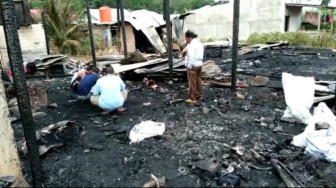 Lampu Meledak, Tiga Rumah Belasan Motor Ludes Terbakar
