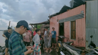 Puluhan Rumah di Kuala Jambi Dihantam Puting Beliung