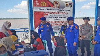 Sambut HUT Bhayangkara, Ditpolairud Polda Jambi Gelar Vaksinasi Gratis