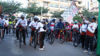 Sudirman Lepas Peserta Fun Bike Semarak Hari Bhayangkara ke-76