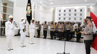 Pencucian Panji Polri Tradisi HUT Bhayangkara