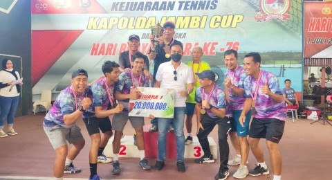 Kejuaraan Tenis Kapolda Cup HUT Bhayangkara 76 Ditutup