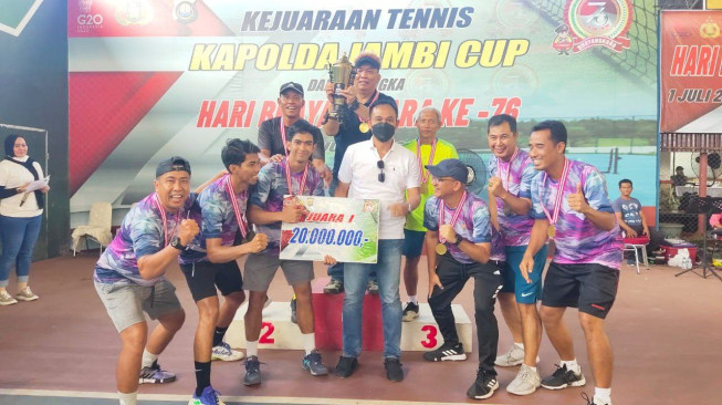 Kejuaraan Tenis Kapolda Cup HUT Bhayangkara 76 Ditutup