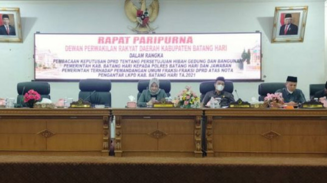 DPRD Batanghari Gelar Paripurna Pembahasan Dua Agenda