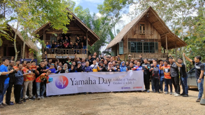 Yamaha Day 2022, Komunitas Bikers  Tumpah Ruah di Pojok Kopi Dusun Candi Muarojambi