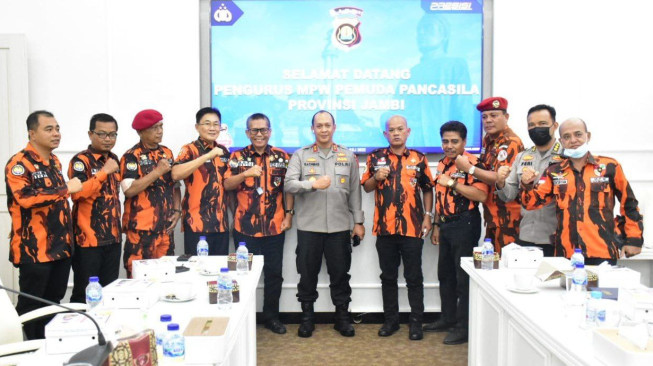Audiensi Bersama Pemuda Pancasila, Polda Jambi Apresiasi Usulan Penanganan Angkutan Batubara