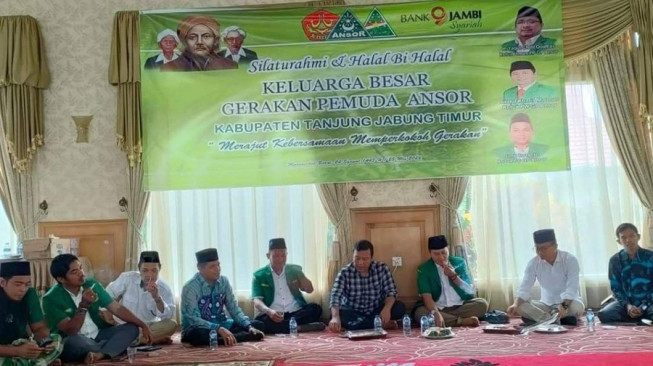 Bupati Romi Halal Bihalal dengan PC GP Ansor Tanjabtim