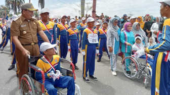 Lomba Gerak Jalan Meriahkan HUT 77 Kemerdekaan RI di Sarolangun
