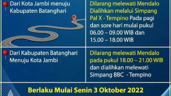 Mulai 3 Oktober 2022, Mobil Angkutan Melintas Mendalo Dibatasi
