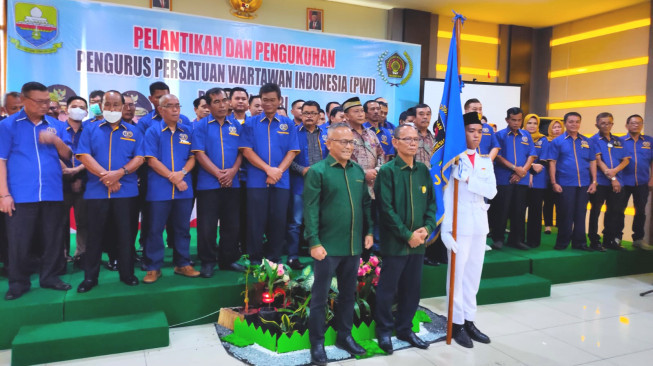 Pengurus PWI Jambi 2022 - 2027 Dilantik, Tanah Kantor Masih "Gantung"