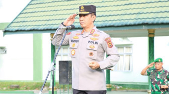 Kapolda Jambi Pimpin Apel di Korem 042/Gapu