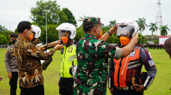 Danrem 042/Gapu Hadiri Apel Nyata Peningkatan Tertib Berlalu Lintas
