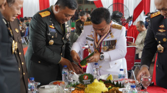 Hadiri HUT 77 TNI, Al Haris Bacakan Amanat Panglima TNI