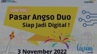 Bank Mandiri Digitalisasi Pasar Angso Duo