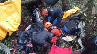 Bangkai Heli Polda Jambi Akan Dievakuasi, Empat Korban Sudah Pulang