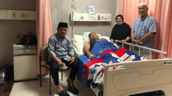 Al Haris Jenguk Wartawan Korban Pembacokan