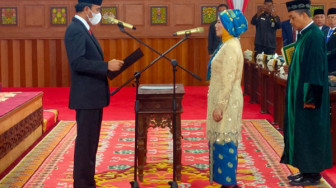 Edi Purwanto Lantik Sri Harlita Gantikan Agus Rama