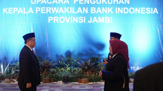 Hermanto Dikukuhkan sebagai Kepala Perwakilan Bank Indonesia Provinsi Jambi