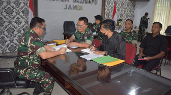 Korem 042/Gapu Terima Taklimat Awal Tim Pengawas Post Audit Itdam II/Sriwijaya