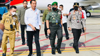 Sampai di Jambi Presiden Jokowi Langsung ke Pasar Talang Banjar