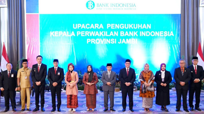 Pj Bupati Muarojambi Hadiri Pengukuhan Kepala Perwakilan Bank Indonesia Provinsi Jambi