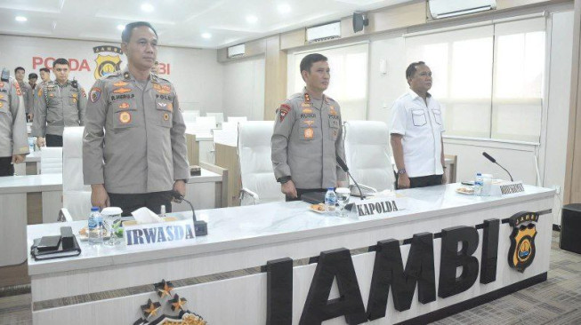 Kapolda Jambi Ikuti Rakornas Pengawasan Intern Bersama Presiden Jokowi