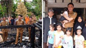 Bachyuni Serahkan Bantuan Korban Kebakaran di Desa Bakung