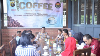 Bidang Humas Polda Jambi Ngopi Bareng Pemimpin Redaksi
