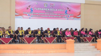 Kapolda Jambi Ikut Olahraga Bersama Memperingati Hari Kesatuan Gerak Bhayangkari ke-71