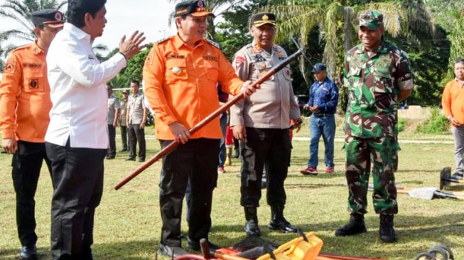 TNI - Polri Bersama Pemkab Sarolangun Siap Hadapi Bencana Karhutla