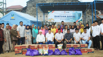 Peduli Korban Kebakaran Kampung Legok, Bank Jambi Salurkan Bantuan 38 Paket Sembako